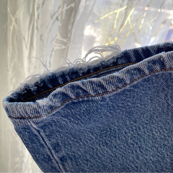 REFORMATION STEVIE ULTRA HIGH RISE SKINNY cropped BLUE JEANS - Picture 7 of 14